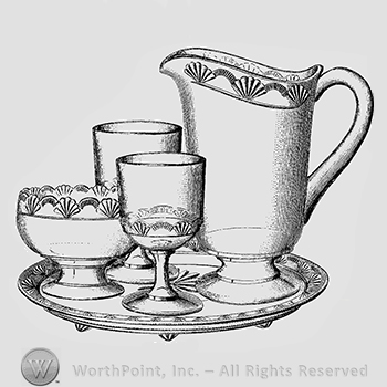 Glass pattern: Yale; water set.