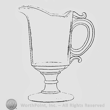Glass pattern: Homestead; creamer.
