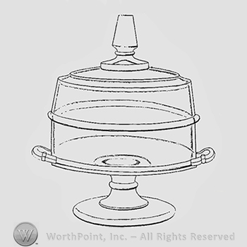 Glass pattern: Homestead; cake stand.