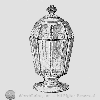 Glass pattern: Royal; sugar bowl.