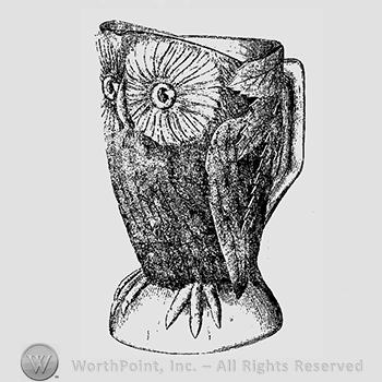 Glass pattern: Menagerie; owl creamer.