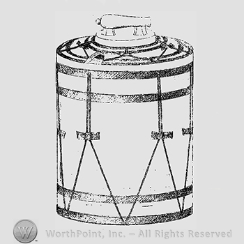 Glass pattern: Drum; mustard.