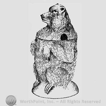 Glass pattern: Bear; mustard.