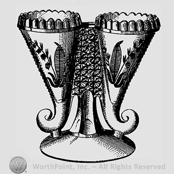 Glass pattern: Twin Cornucopia; vase.