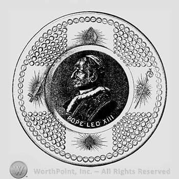 Glass pattern: Pope Leo XIII; bread plate.