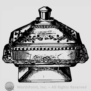 Glass pattern: Standard; butter dish.