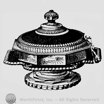 Glass pattern: Albion; butter dish.
