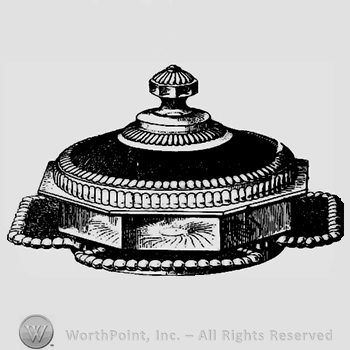 Glass pattern: Albion; butter dish.