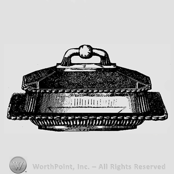 Glass pattern: Avon; butter dish.