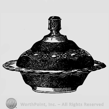 Glass pattern: No. 79; butter dish.