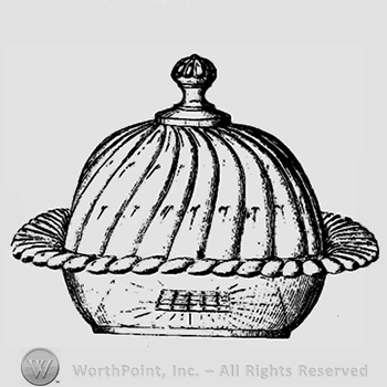 Glass pattern: Cameo; butter dish.