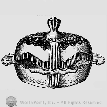 Glass pattern: Fashion; butter dish.