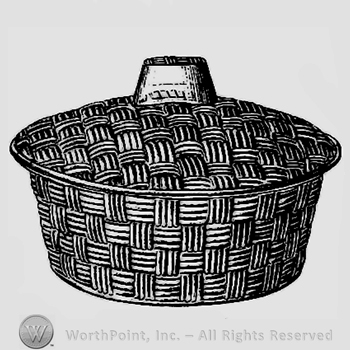 Glass pattern: Basket; butter dish.
