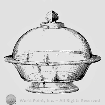 Glass pattern: Mirror; butter dish.