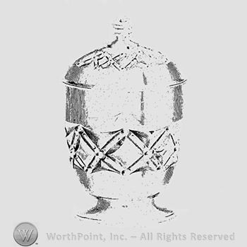 Glass pattern: Nailhead; sugar bowl.
