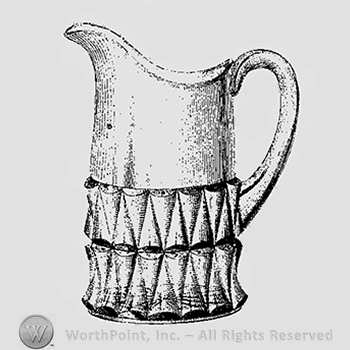 Glass pattern: Flora; creamer.