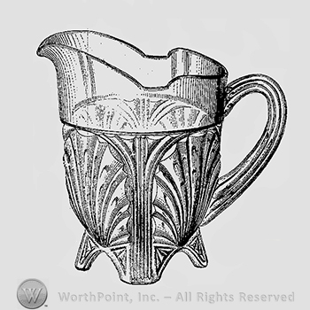 Glass pattern: Tidal; creamer.