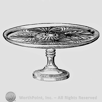 Glass pattern: Tidal; cake stand.
