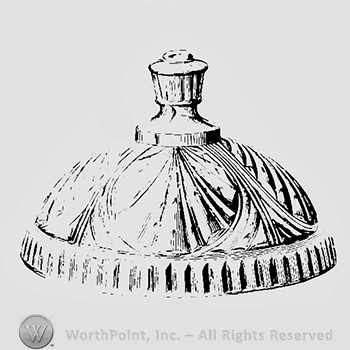 Glass pattern: Tidal; sugar bowl cover.