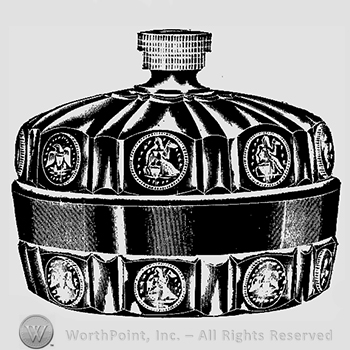 Glass pattern: Coin; covered nappy.