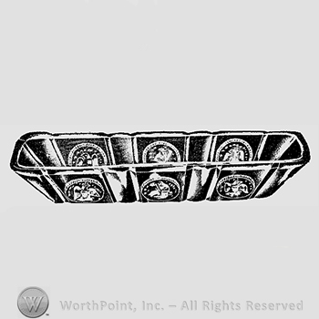 Glass pattern: Coin; pickle dish.