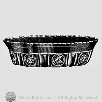 Glass pattern: Coin; nappy.