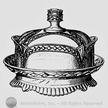 Glass pattern: Aurora; butter dish.