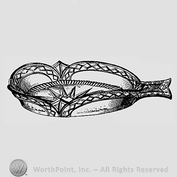 Glass pattern: Aurora; pickle plate.