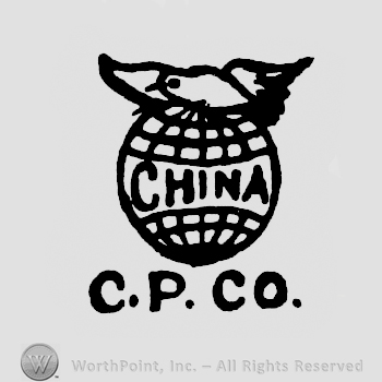 A bird above a Globe with China written on it, C.P.Co written under it