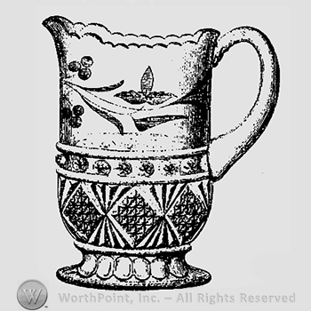 Glass pattern: Melrose; creamer.