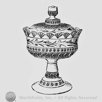 Glass pattern: Melrose; cake stand.