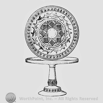 Glass pattern: Melsrose; cake stand.