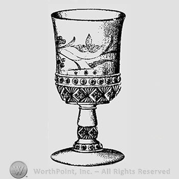 Glass pattern: Melsrose; goblet.