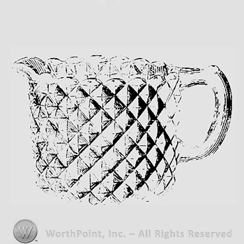 Glass pattern: Roanoke; creamer.