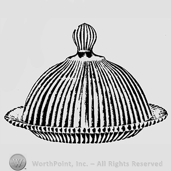Glass pattern: No. 424; butter dish.