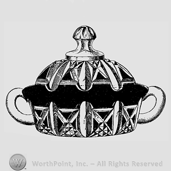 Glass pattern: No. 76; butter dish.