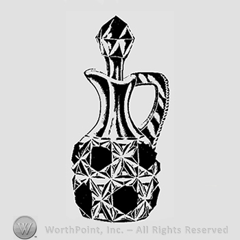 Glass pattern: Ruby; oil bottle.