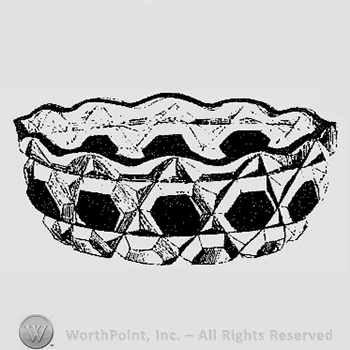 Glass pattern: Red Block; bowl.