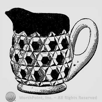 Glass pattern: Red Block; creamer.