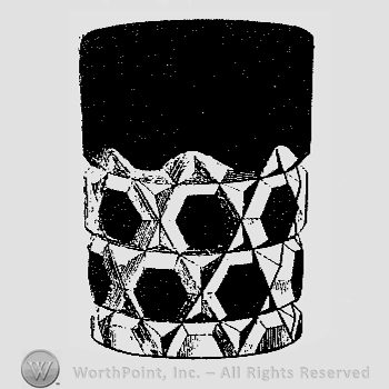 Glass pattern: Red Block; tumbler.