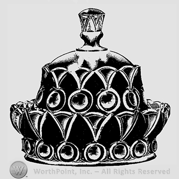 Glass pattern: Ruby; butter dish.