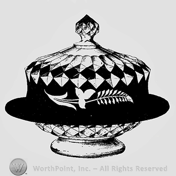 Glass pattern: Victoria; butter dish.