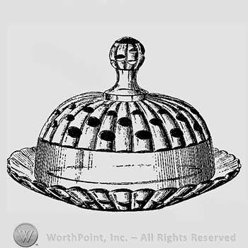 Glass pattern: No. 15; butter dish.