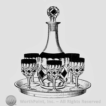 Glass pattern: No. 23; watter set.