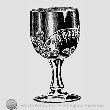 Glass pattern: Bleeding Heart; goblet.