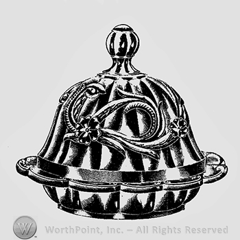 Glass pattern: No. 200; butter dish.