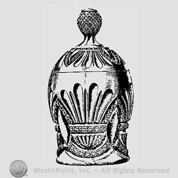 Glass pattern: No. 335; sugar bowl.