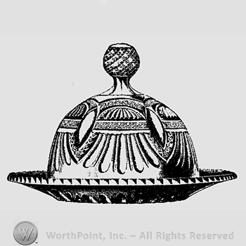 Glass pattern: No. 335; butter dish.