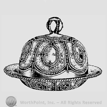 Glass pattern: No. 160; butter dish.