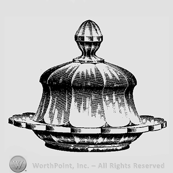 Glass pattern: Continental; butter dish.